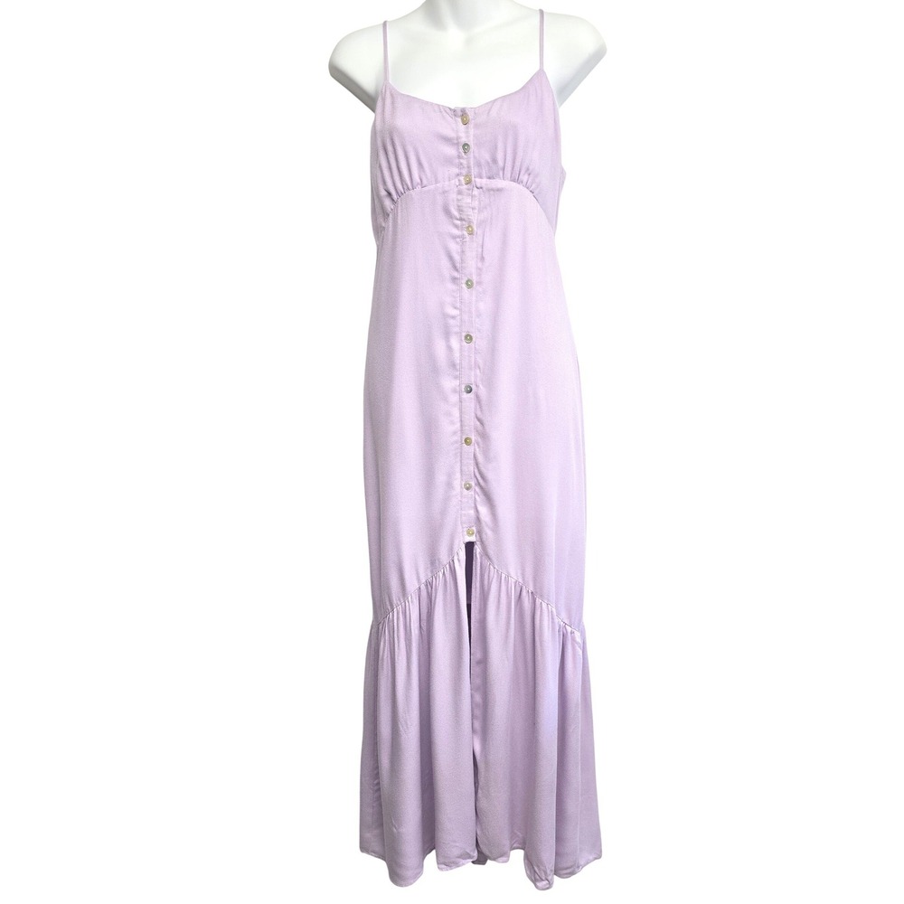 Forever 21 Lavender Festival Midi Dress Purple Hippie Bohemian Size M‎ Smocked
